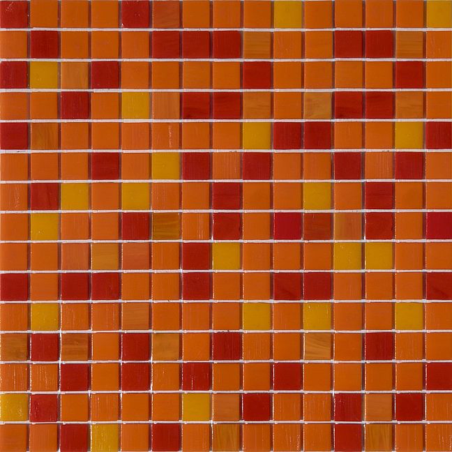 ART NATURA Смесь из стеклянной мозаики Primavera 2x2 Оранжевая матрица 322х322 на пленке
