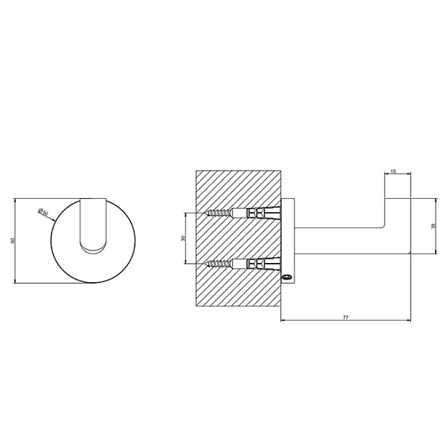 Gessi Tondo Крючок настенный, Finox Brushed Nickel