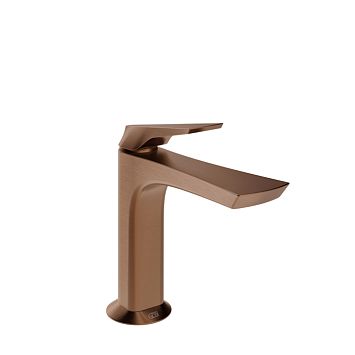 Gessi Ventaglio Смеситель для раковины с донным клапаном Stop Go и соединительными шлангами, Copper Brushed PVD