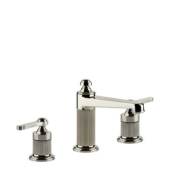 Gessi Venti20 Смеситель для раковины на 3 отверстия, высота излива 98 мм., Nickel PVD