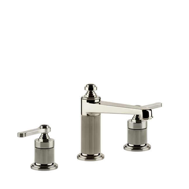 Gessi Venti20 Смеситель для раковины на 3 отверстия, высота излива 98 мм., Nickel PVD