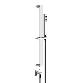 Gessi Rettangolo Душевая стойка с ручным душем и выводом воды из стены, хром
