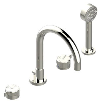 Смеситель для ванны THG Zoom.7 на 4 отв. с высоким изливом СУПЕР ГОЛИАФ