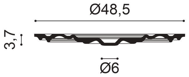 Декоративный элемент Orac Décor R09 пуротач 48,5 x 48,5 x 3,7