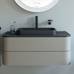 Duravit Happy D.2 Plus Столешница для мебели 1000x550x16мм, с 1м отв под раковину для # HP4931, HP4941, HP4951, HP4961, HP4971, цвет: graphite superma купить в Москве: интернет-магазин StudioArdo