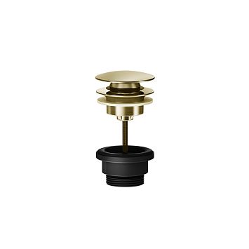Gessi 316 Донный клапан нажимной Stop Go, для раковин без перелива, Brushed Brass PVD