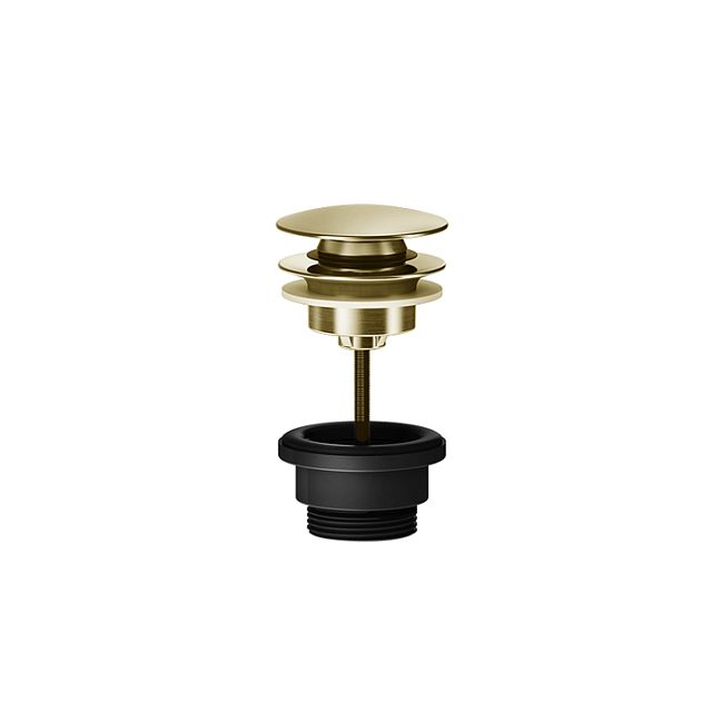 Gessi 316 Донный клапан нажимной Stop Go, для раковин без перелива, Brushed Brass PVD