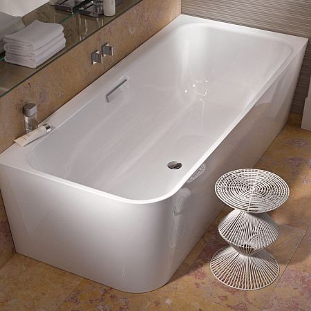 BETTE Art V Ванна с шумоизоляцией 180х80x42 см, монтаж в угол справа, с самоочищающимся покрытием etteGlasur Plus, цвет белый