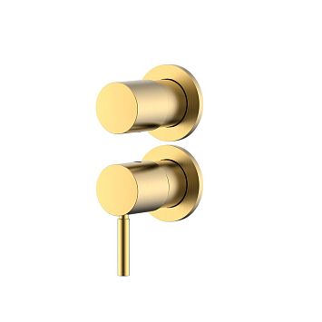 Nemo NM-2356BG Встраиваемый смеситель для душа/ванны из стены на 2 потребителя BRUSH GOLD
