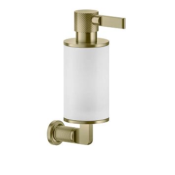 Gessi Inciso Дозатор для жидкого мыла настенный, белый/brushed brass pvd
