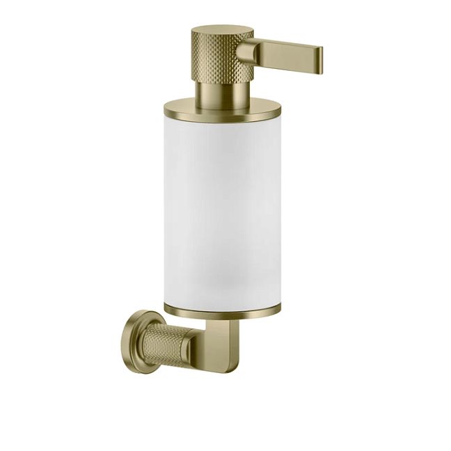 Gessi Inciso Дозатор для жидкого мыла настенный, белый/brushed brass pvd