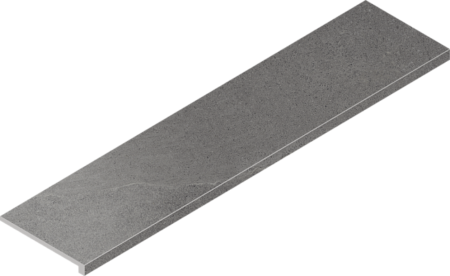 Italon Керамогранитная ступень Contempora Scalino Ang. DX Carbon 33x120 Cer