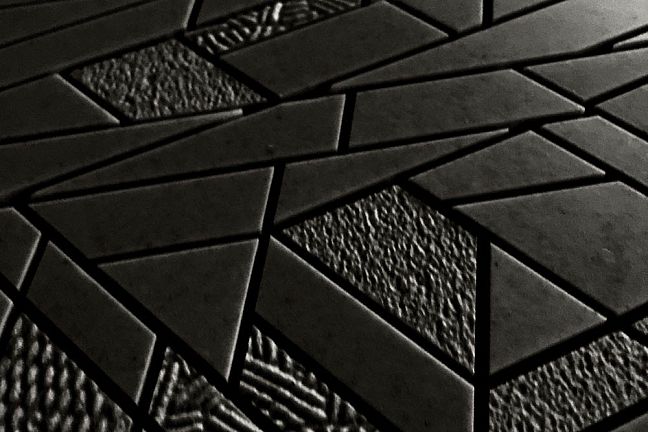 Микромозаика Sergio Savino Meteorite Decorato 25,3x26,7 Nero Africa