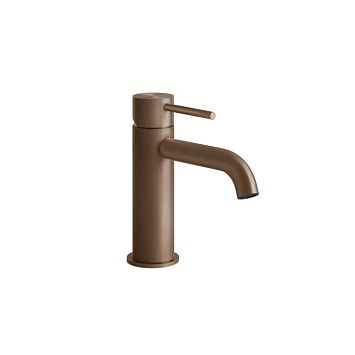 Gessi 316 Смеситель для раковины на 1 отверстие без донного клапана, излив 123мм, brushed copper pvd