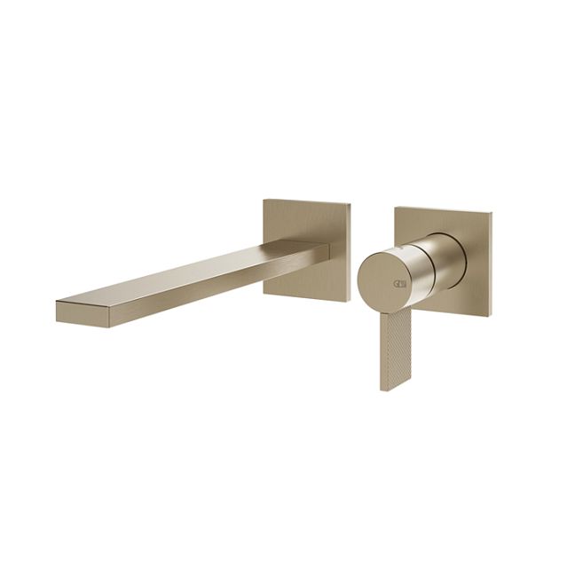 Gessi Inverso Diamantato Внешняя часть настенного смесителя для раковины, Finox Brushed Nickel