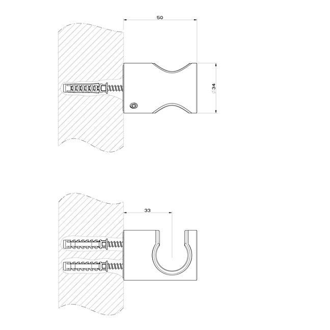 Gessi Inciso Держатель неподвижный для душевой лейки, finox