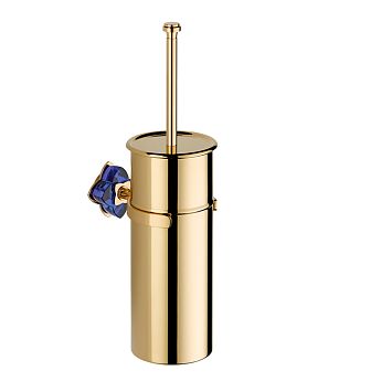 THG Petale De Cristal Bleu Ёршик для унитаза, подвесной, цвет: полированное золото