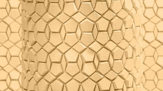 Микромозаика  Sergio Savino Pentagoni 30х30.8см, настенная, цвет: Travertino