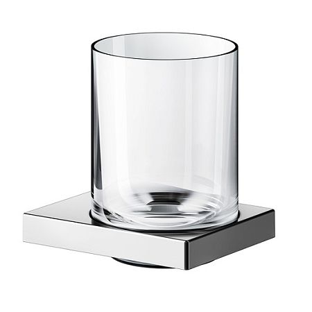 Keuco Edition 90 Square Держатель стакана в комплекте с хрустальным стаканом, хром
