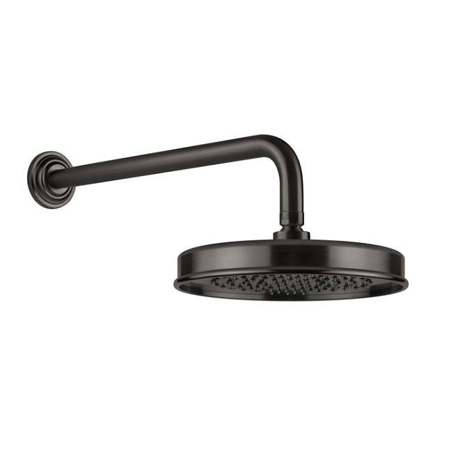 Gessi Venti20 Верхний душ 200 мм., с настенным держателем 389 мм., Black Metal Brushed PVD