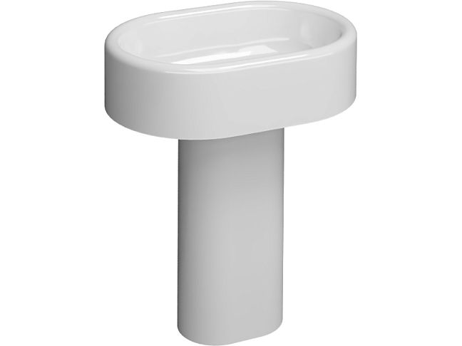 Cielo Itaca Пьедестал для раковины 21x30x67h см, со сливом в пол, с креплениями, цвет: White Lucido