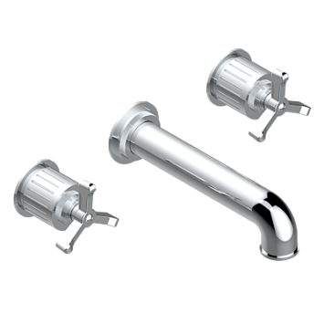 Внешняя часть смесителя THG Hamptons встраиваемого в стену для раковины на три отверстия с изливом ГОЛИАФ