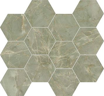 Керамогранитная мозаика Caesar Anima Ever Com. E Sage Green 28,5x33 Luc