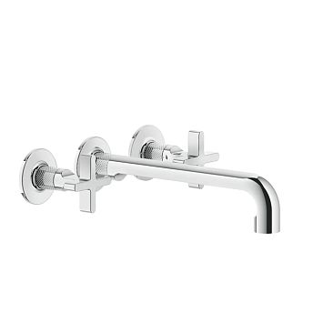 Gessi Inciso Встраиваемый смеситель для раковины на 3 отверстия с изливом 255-235мм (внешние части), хром