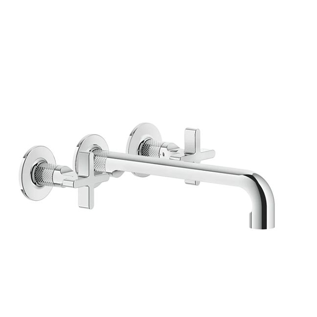 Gessi Inciso Встраиваемый смеситель для раковины на 3 отверстия с изливом 255-235мм (внешние части), хром