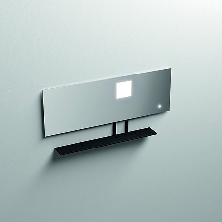 Зеркало Kerasan Mirrors  130х61cм, с черной матовой полкой, с LED подсветкой и сенс выкл.