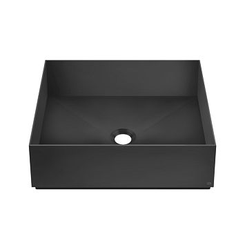 Gessi 316 Раковина 400x400 мм., для установки на столешницу, без перелива, нержавеющая сталь, черный матовый
