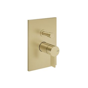 Gessi Inverso Rigato Внешняя часть настенного смесителя на 2 выхода с перекл ванна/душ, Brass Brushed PVD