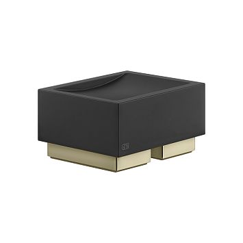 Gessi Rettangolo Мыльница настольная черная, Brass Brushed PVD