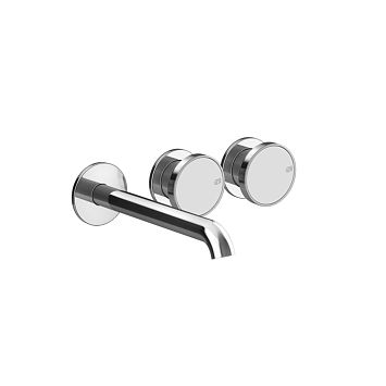Gessi Origini Смеситель для раковины встраиваемый с изливом на 3 отв, в компл с отд вставкой, хром (внешняя часть)