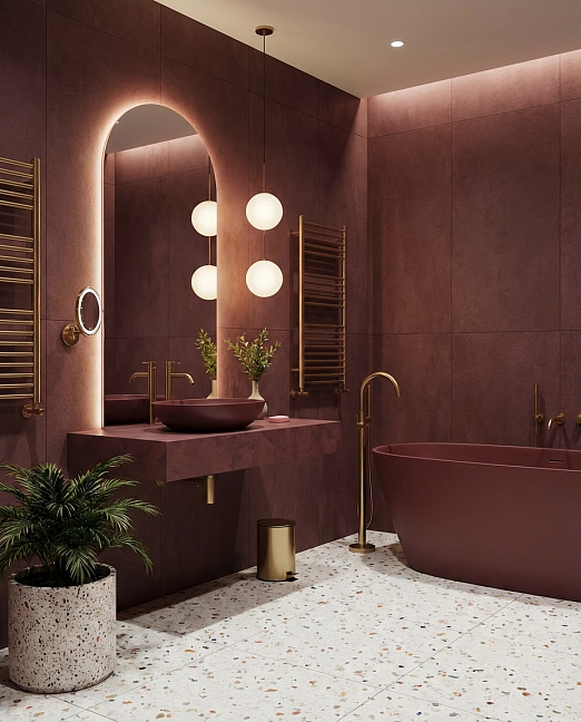 Керамогранит Art&Natura Moderno Stucco Burgundy Matt 60x120