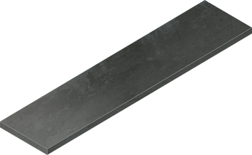 Italon Керамогранитная ступень Surface Scalino Ang. SX Steel 33х120 Nat