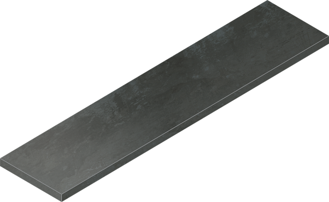 Italon Керамогранитная ступень Surface Scalino Ang. SX Steel 33х120 Nat