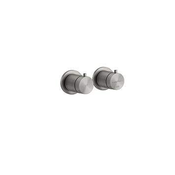 Gessi 316 Внешняя часть термост. смесителя на 3 потребителя, Steel Brushed