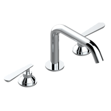 Смеситель  THG Dean для раковины на три отверстия устанавливаемый на борту с донным клапаном