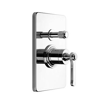 Gessi Venti20 Смеситель встраиваемый, однорычажный, с переключателем на 2 положения, внешняя часть, хром