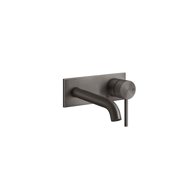 Gessi 316 Встраиваемый смеситель с изливом 147мм (внешние части), brushed black metal pvd