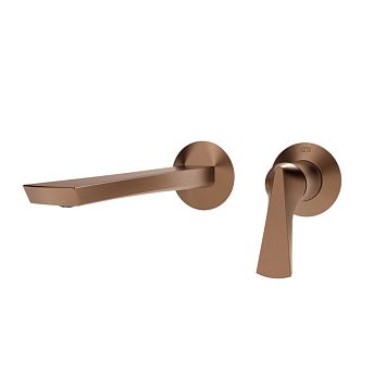 Gessi Ventaglio Внешняя часть настенного смесителя для раковины, Copper Brushed PVD