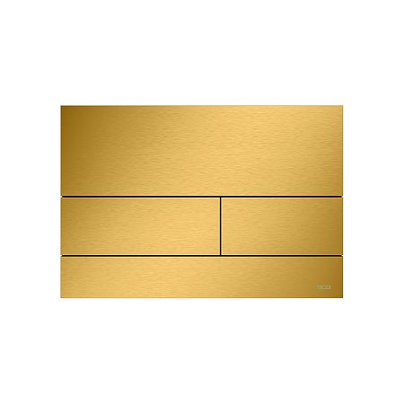 Tece Square II Панель смыва с двумя клавишами. Металл с PVD покрытием, цвет матовое золото