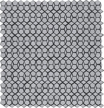 Микромозаика  Sergio Savino Pentagoni 30х30.8см, настенная, цвет: Silver