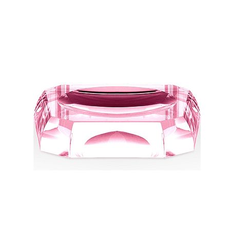 Decor Walther Kristall STS Мыльница настольная, хрустальное стекло, цвет: розовый