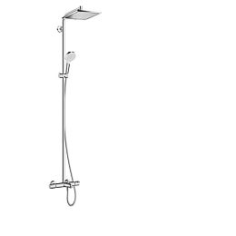 Душевая система Hansgrohe Crometta E 240 SHP 138см, с верхним душем 240х240мм., ручным душем и термостатическим смесителем, цвет: хром купить в Москве: интернет-магазин StudioArdo