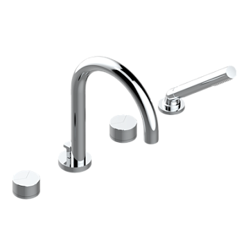 Смеситель THG Yoko Delta для ванны набортный на 4 отв. с изливом СУПЕР ГОЛИАФ