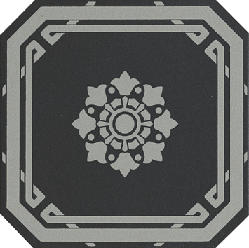 Керамическая плитка Ceramiche Grazia Old England Ottagono Black London 20x20