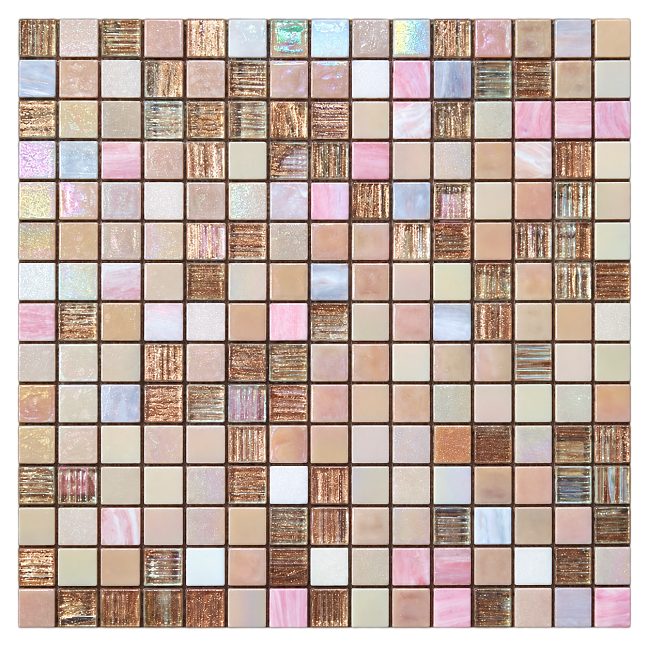 ART NATURA Смесь из стеклянной мозаики Primavera 2x2 Чайная роза матрица 322х322 на пленке