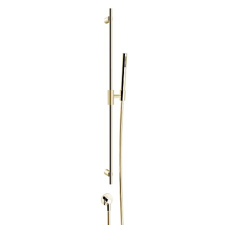 Душевой комплект Gessi Ingranaggio: Штанга с ручным душем, гибким шлангом и выводом воды, цвет (735) светлая бронза.